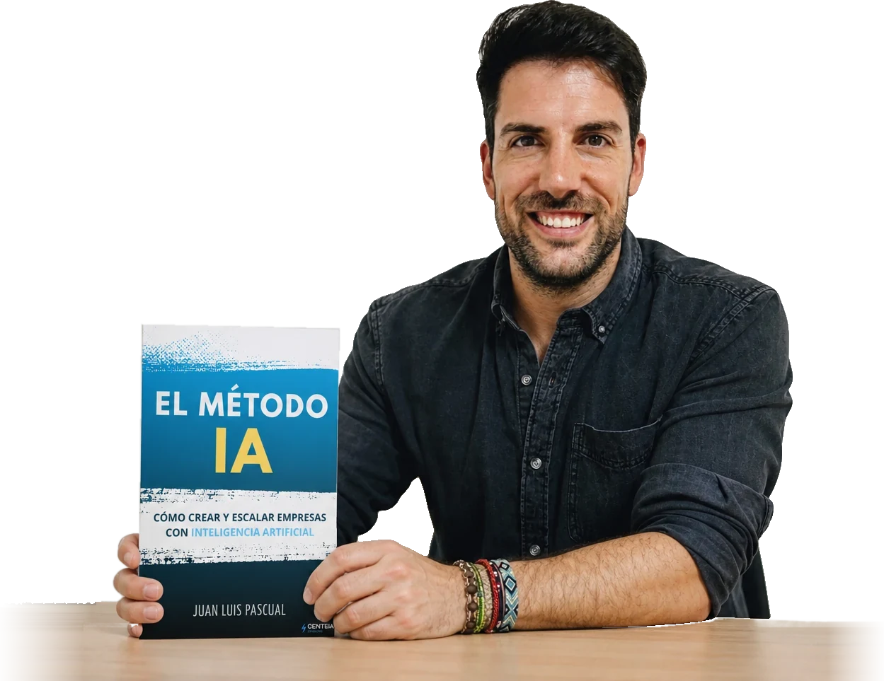 Juan Luis Pascual con su libro El Método IA